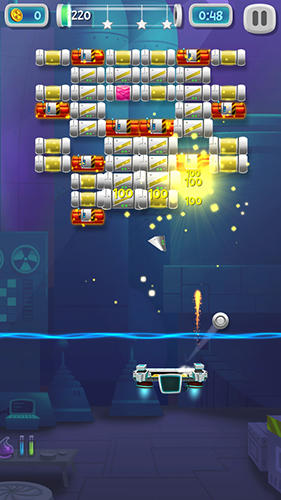 Gameplay of the Brick breaker lab for Android phone or tablet.