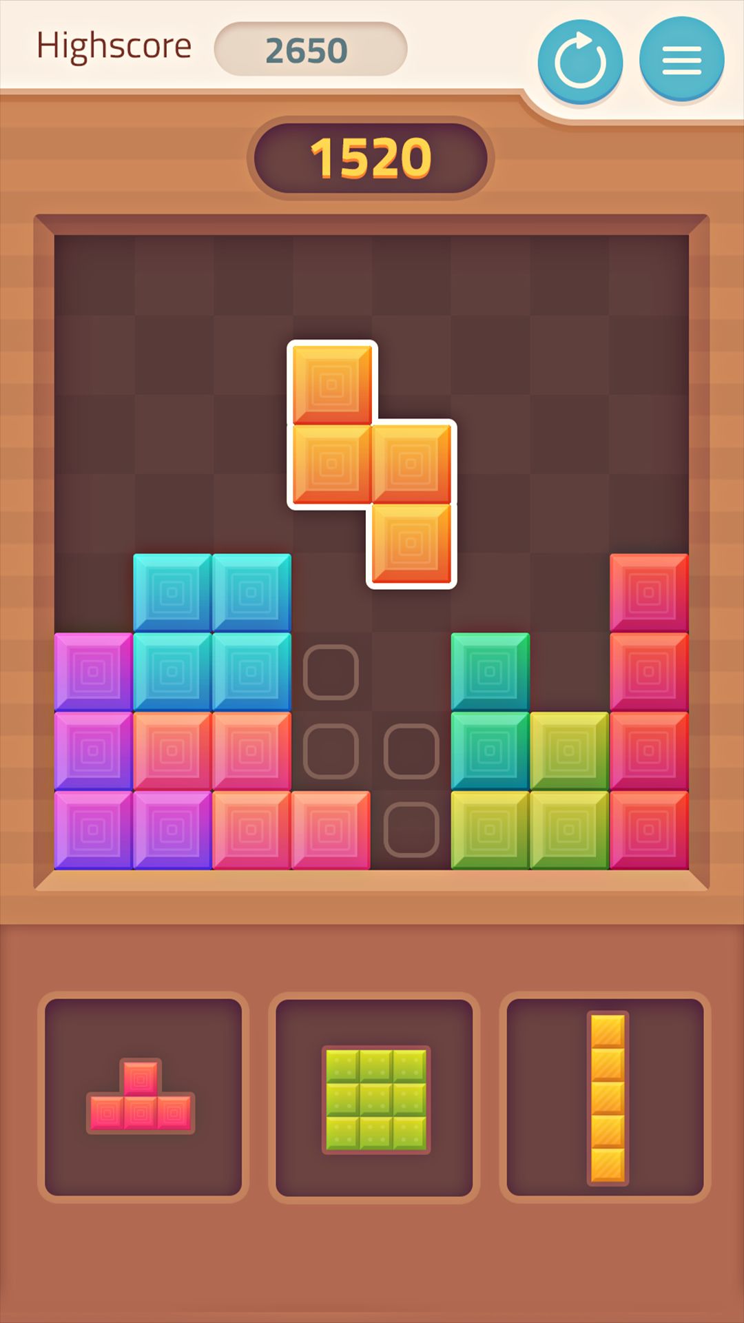 Gameplay of the Brickdom: Block Puzzle Games for Android phone or tablet.