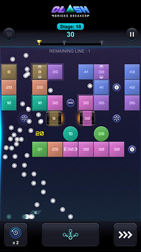 Gameplay of the Bricks breaker clash for Android phone or tablet.