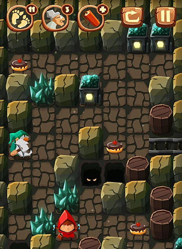 Gameplay of the Bring me cakes: Little Red Riding Hood puzzle for Android phone or tablet.