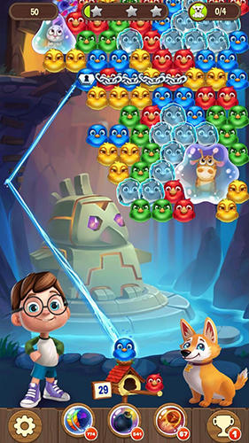 Gameplay of the Bubble birds 5: Color birds shooter for Android phone or tablet.