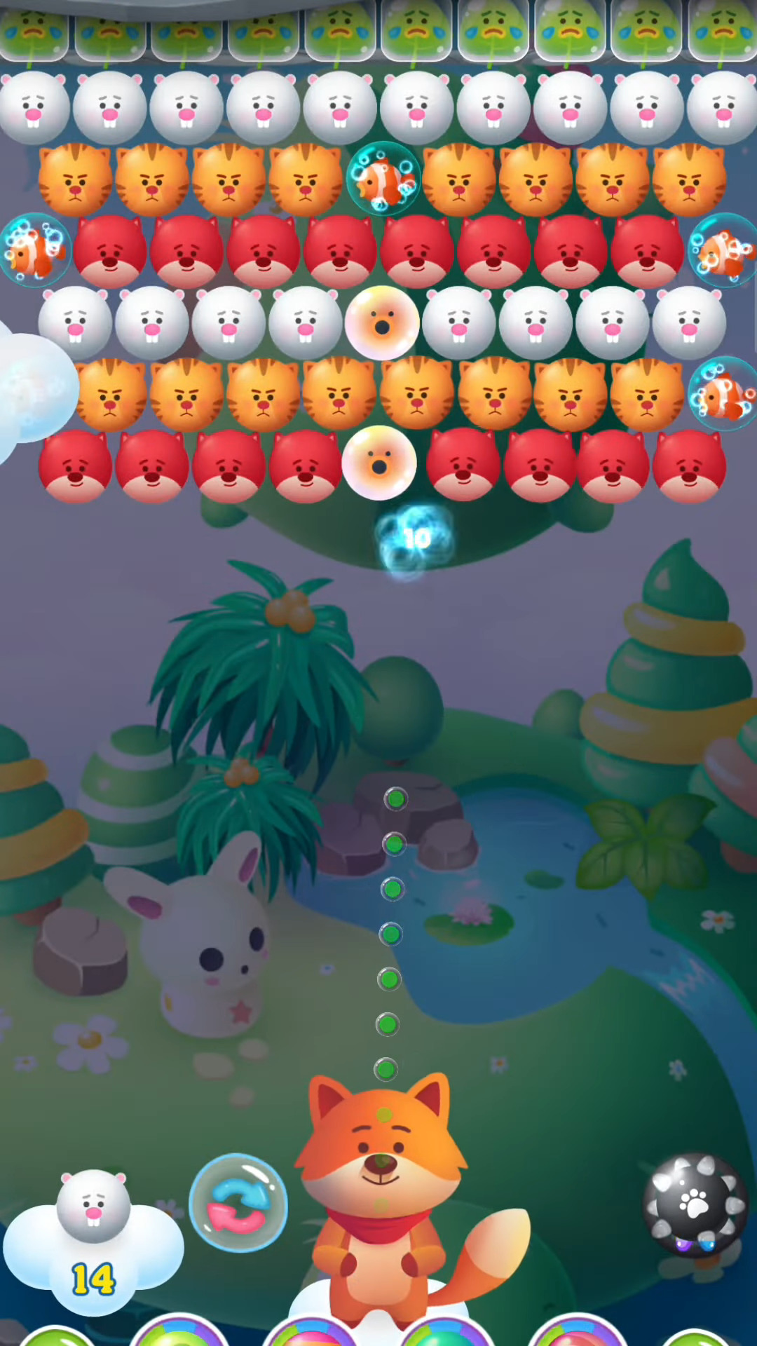 Gameplay of the Bubble Shooter : Animals Pop for Android phone or tablet.