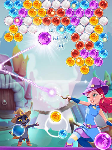 Gameplay of the Bubble witch 3 saga for Android phone or tablet.