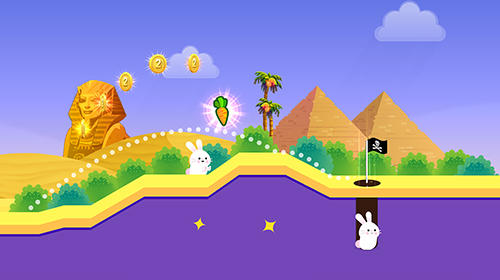 Gameplay of the Bunny golf for Android phone or tablet.