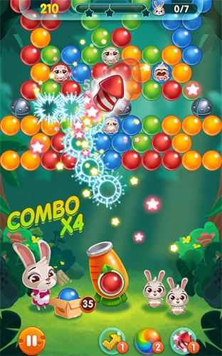 Gameplay of the Bunny pop for Android phone or tablet.