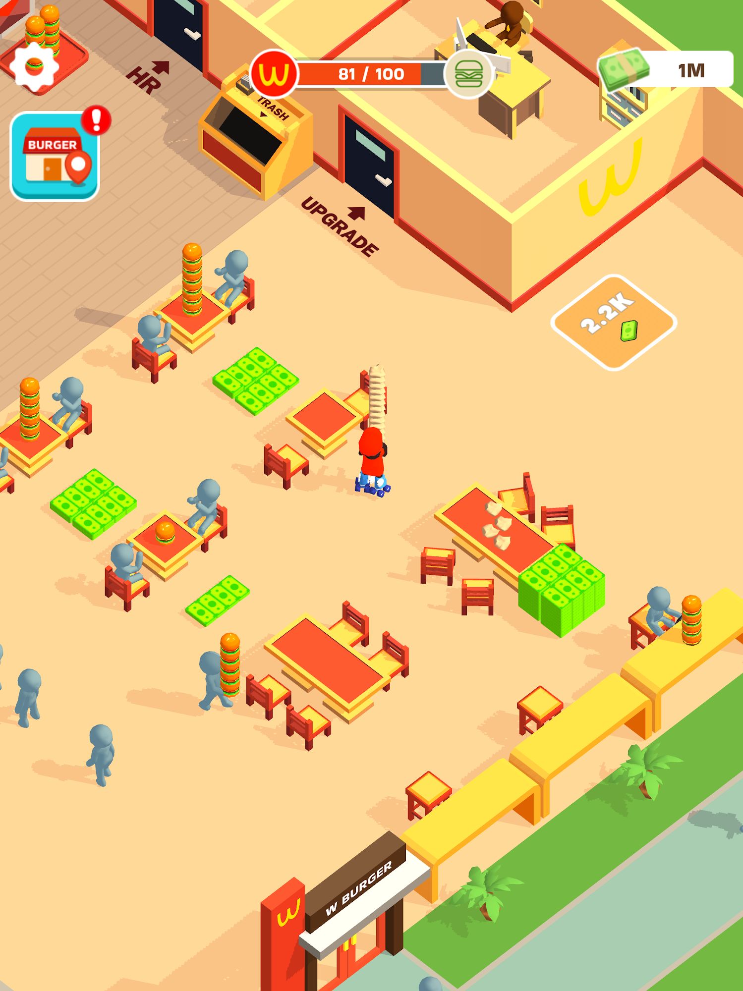 Gameplay of the Burger Please! for Android phone or tablet.