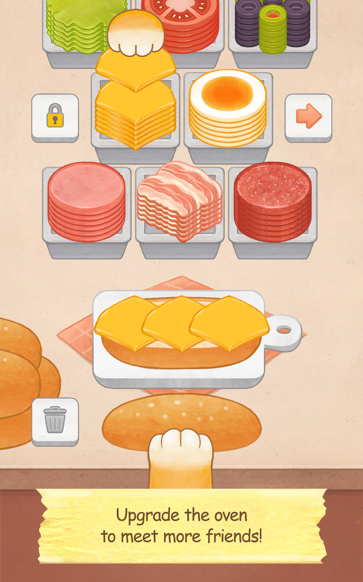 Gameplay of the Cafe Heaven - Cat's Sandwich for Android phone or tablet.