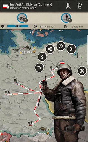 Gameplay of the Call of war 1942: World war 2 strategy game for Android phone or tablet.