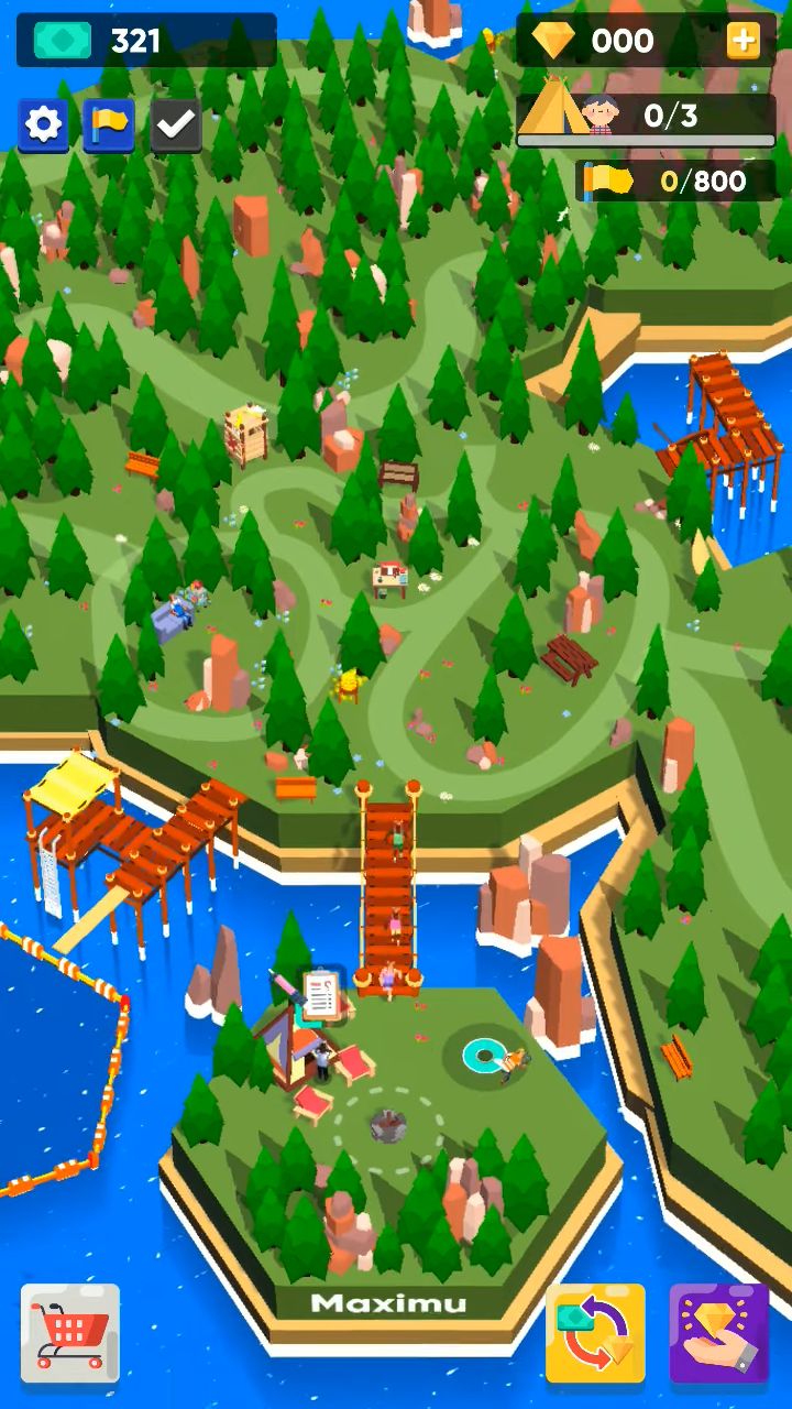 Gameplay of the Camping Empire Tycoon : Idle for Android phone or tablet.