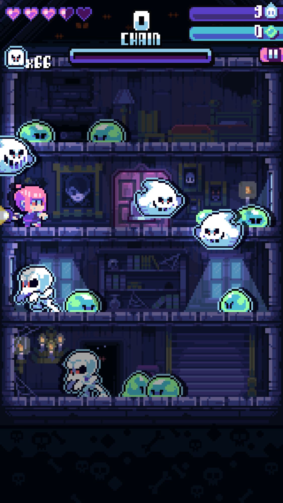 Gameplay of the Candies 'n Curses for Android phone or tablet.