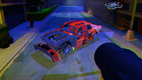 Gameplay of the Car demolition clicker for Android phone or tablet.
