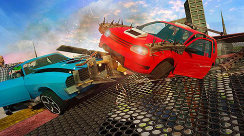 Gameplay of the Car destruction league for Android phone or tablet.