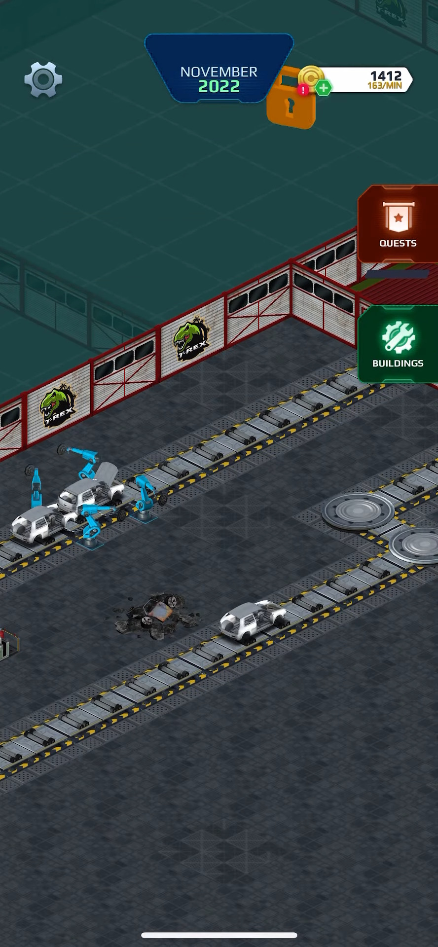 Gameplay of the Car Factory Simulator for Android phone or tablet.