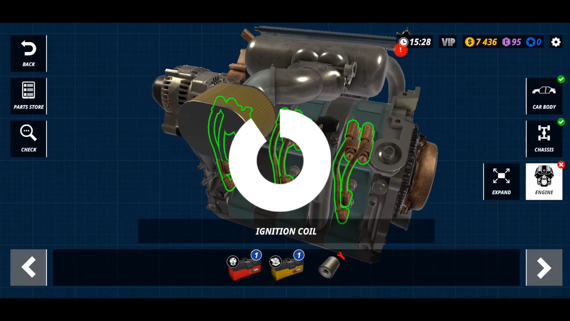 Gameplay of the Car Mechanic Simulator Racing for Android phone or tablet.