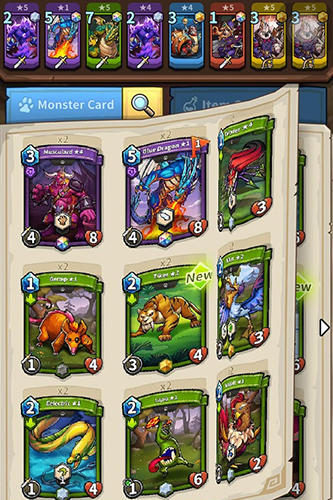 Gameplay of the Card monsters for Android phone or tablet.