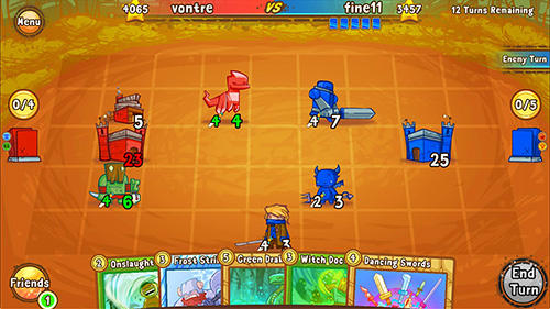 Gameplay of the Cards and castles for Android phone or tablet.
