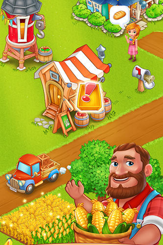 Gameplay of the Cartoon farm for Android phone or tablet.