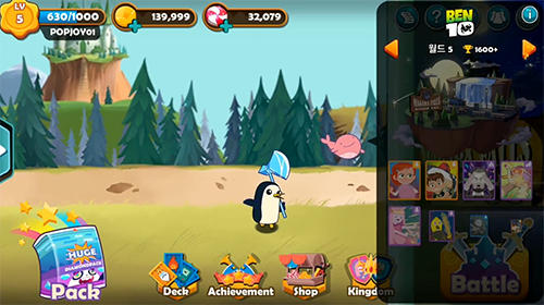 Gameplay of the Cartoon network arena for Android phone or tablet.