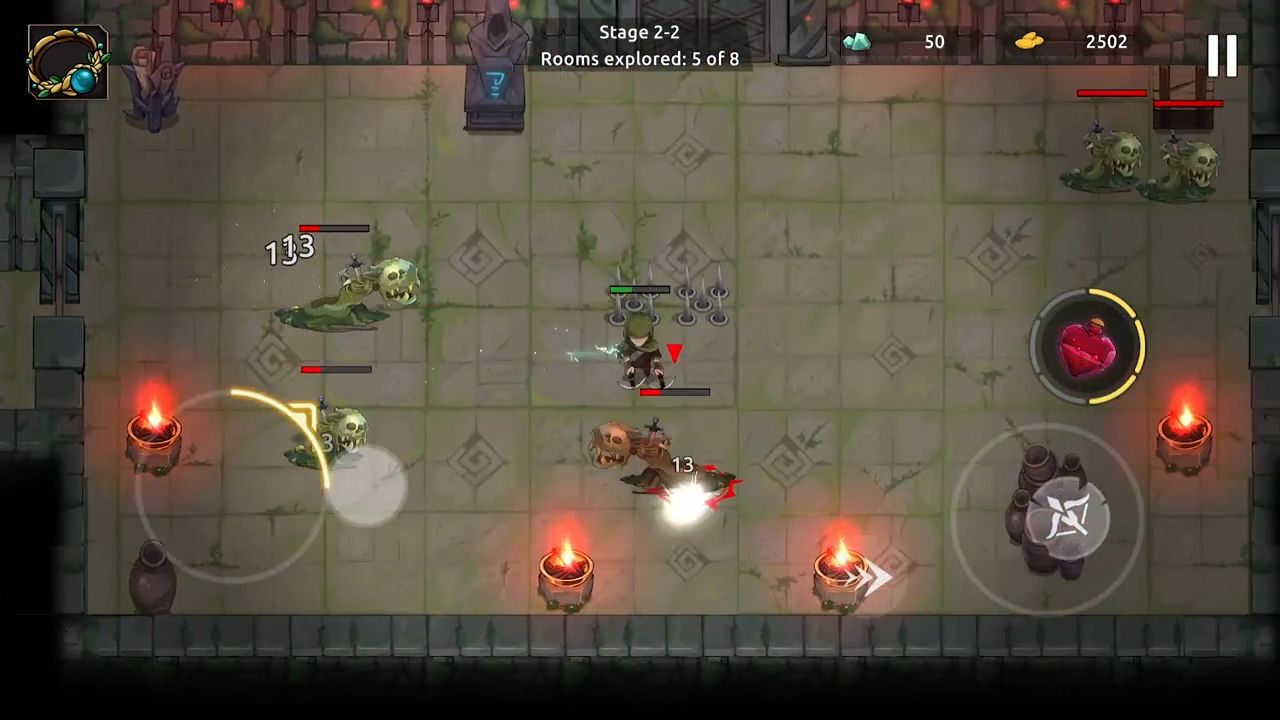 Gameplay of the Castle Legends - Roguelike Hack and Slash for Android phone or tablet.