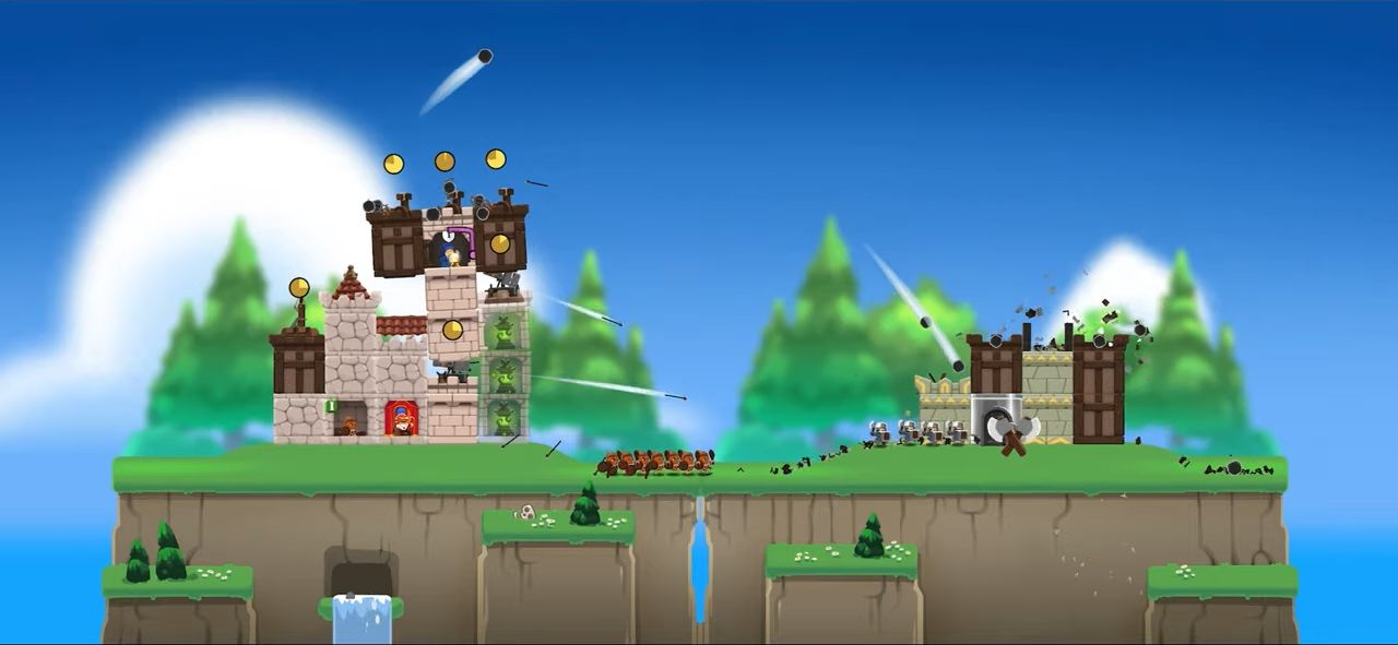 Gameplay of the Castle War: Idle Island for Android phone or tablet.