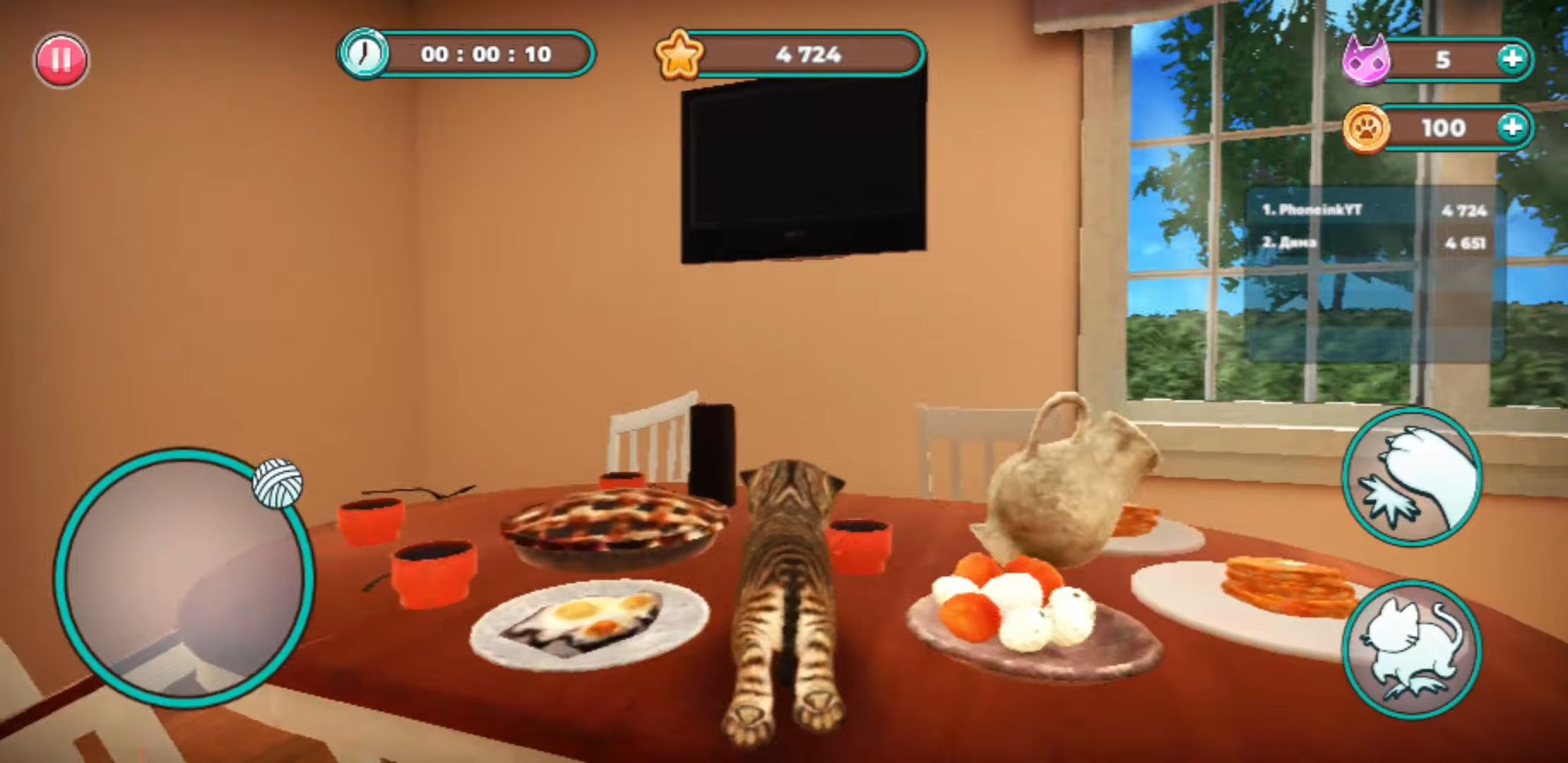Gameplay of the Cat Simulator 2 for Android phone or tablet.