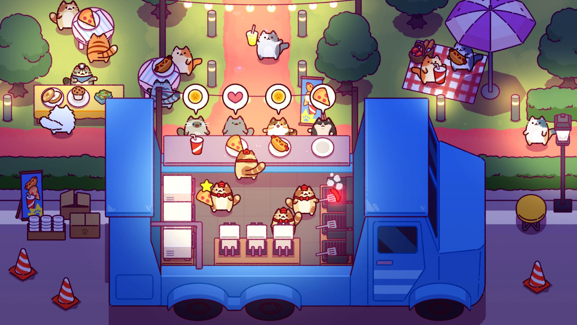 Gameplay of the Cat Snack Bar for Android phone or tablet.