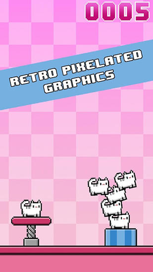 Full version of Android apk app Cat-a-pult: Toss 8-bit kittens for tablet and phone.