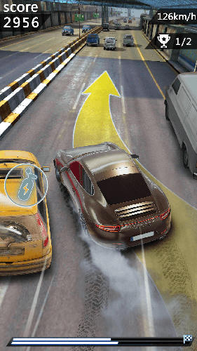 Gameplay of the Chasing car speed drifting for Android phone or tablet.