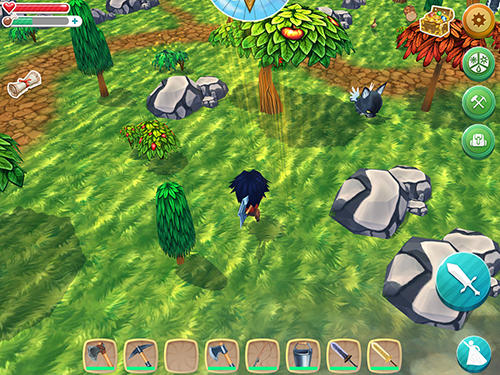 Gameplay of the Chibi survivor: Weather lord. Survival island series for Android phone or tablet.