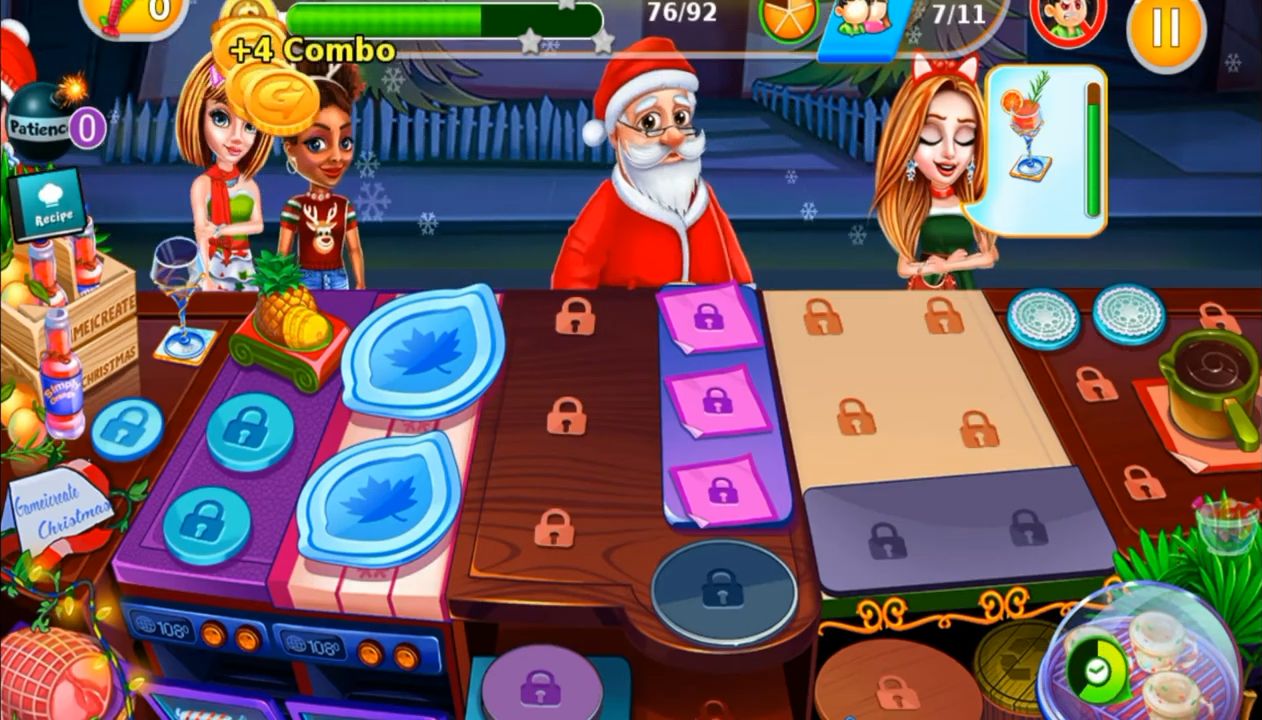 Gameplay of the Christmas Fever : Cooking Game for Android phone or tablet.