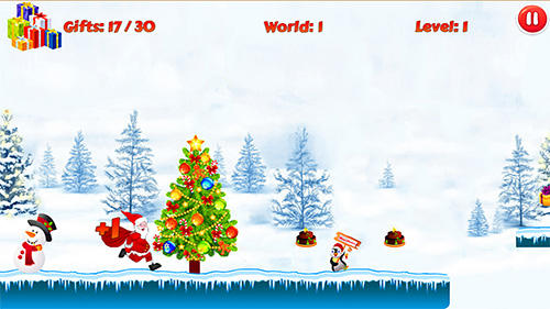 Gameplay of the Christmas Santa run for Android phone or tablet.