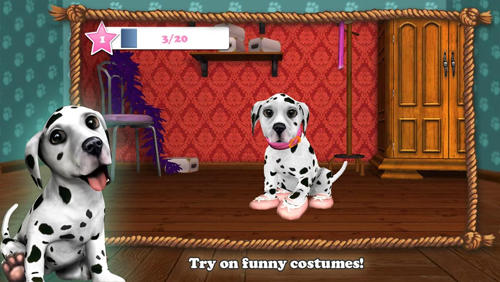 Gameplay of the Christmas with dog world for Android phone or tablet.