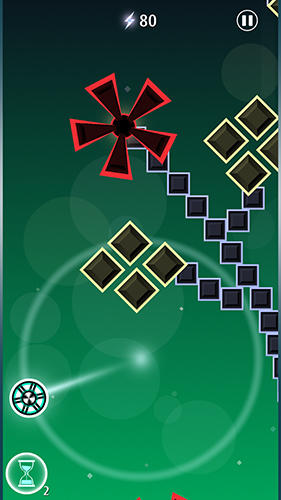 Gameplay of the Circle vs spikes for Android phone or tablet.