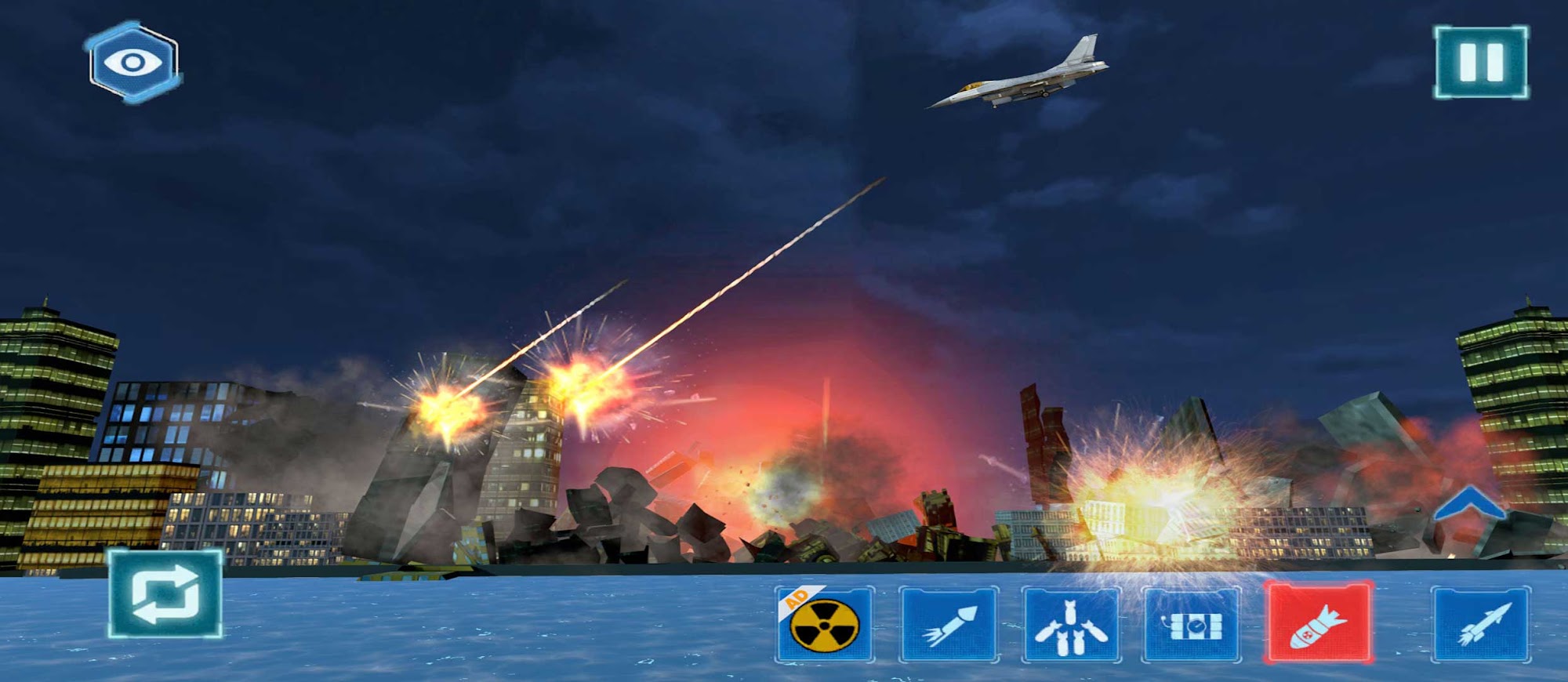 Gameplay of the City Smash: Destroy the City for Android phone or tablet.