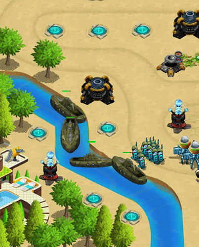Gameplay of the City tower defense final war 2 for Android phone or tablet.