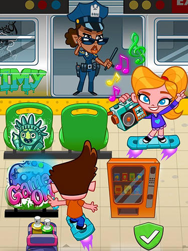 Gameplay of the City vandal: Spray and run for Android phone or tablet.