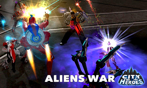 Download City heroes 3D: Aliens war Android free game.