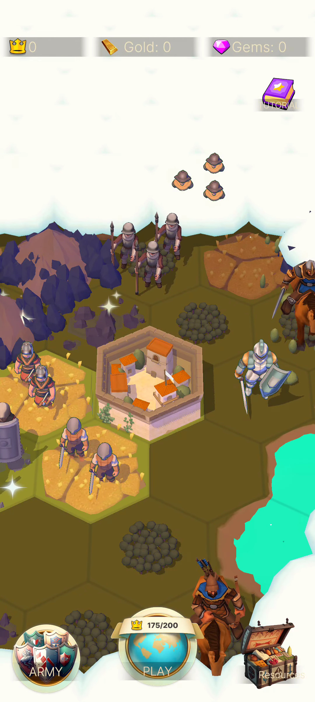 Gameplay of the Civ Royale for Android phone or tablet.