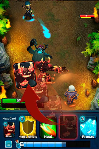 Gameplay of the Clash of wizards: Epic magic duel for Android phone or tablet.