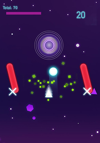 Gameplay of the Collider shapes for Android phone or tablet.