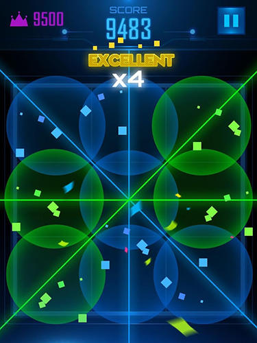 Gameplay of the Color rings puzzle for Android phone or tablet.