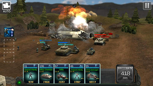 Gameplay of the Commander battle for Android phone or tablet.
