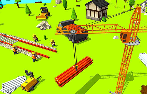 Gameplay of the Construct railroad euro train for Android phone or tablet.