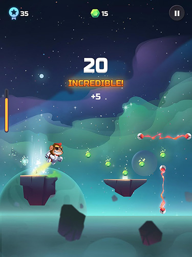 Gameplay of the Cosmo bounce: The craziest space rush ever! for Android phone or tablet.