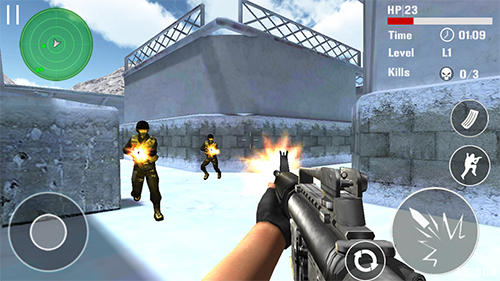 Gameplay of the Counter terrorist shoot for Android phone or tablet.
