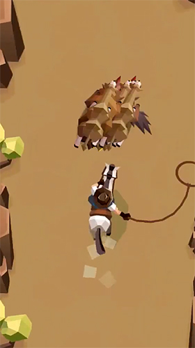 Gameplay of the Cowboy GO!: Catch giant animals for Android phone or tablet.