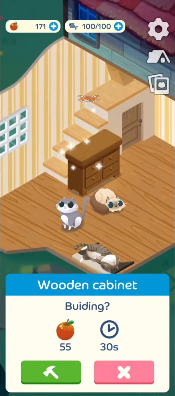 Gameplay of the Cozy Cats for Android phone or tablet.