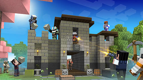 Gameplay of the Craft shooter online: Guns of pixel shooting games for Android phone or tablet.
