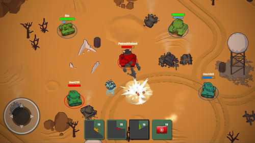 Gameplay of the Crash of tanks online for Android phone or tablet.