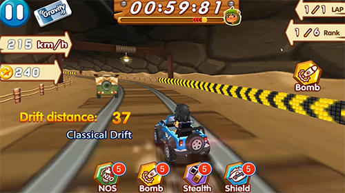 Gameplay of the Crazy racing: Speed racer for Android phone or tablet.